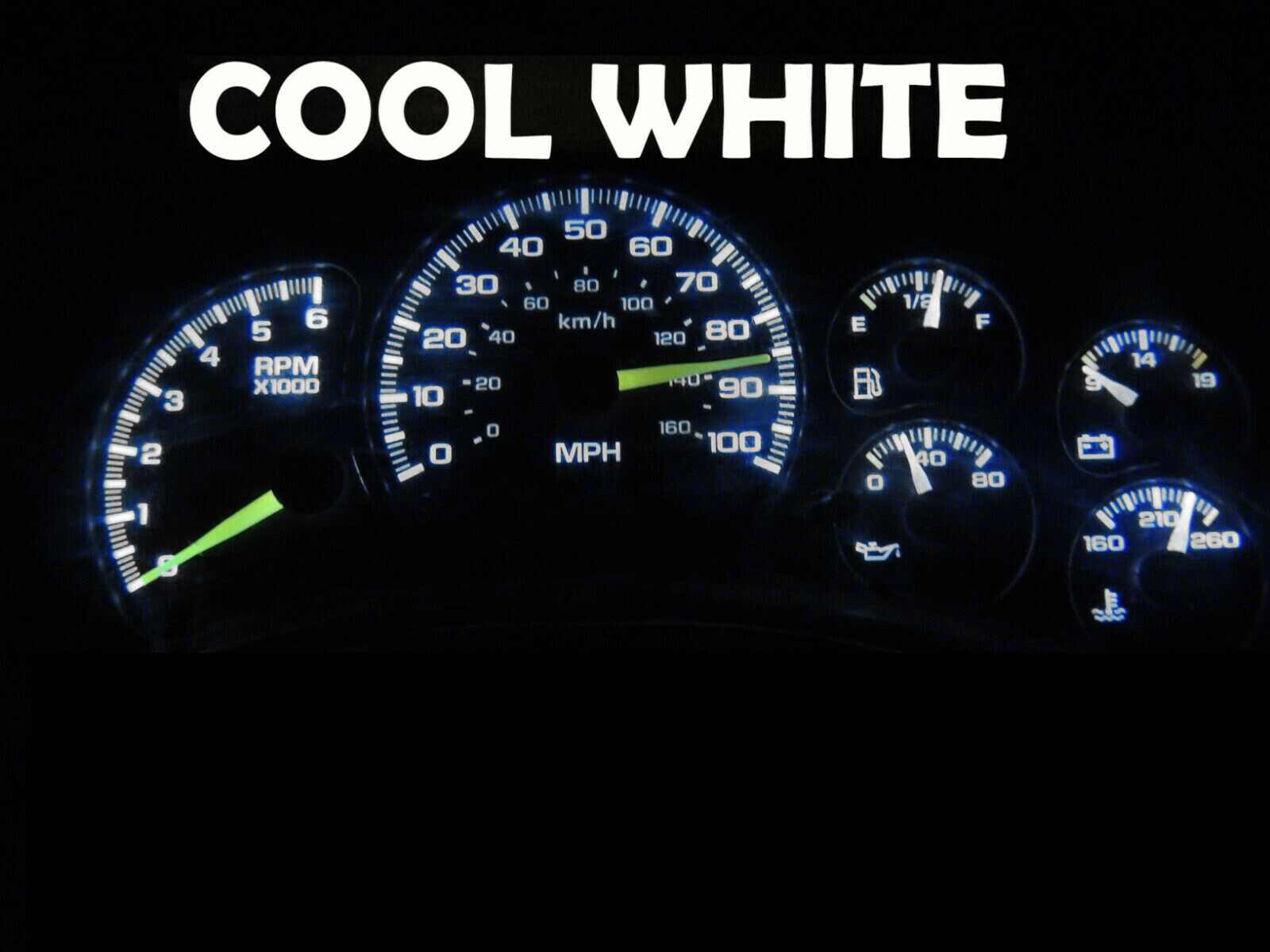 Gauge Cluster LED Dashboard Bulbs Cool White For Chevy GMC 99-02 Silverado Truck