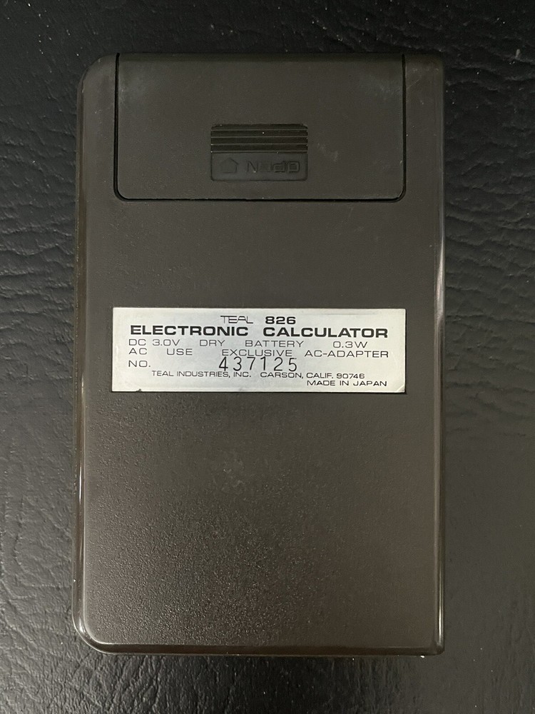 VTG TEAL 826 ELECTRONIC WORKING MATH STUDENT CALCULATOR