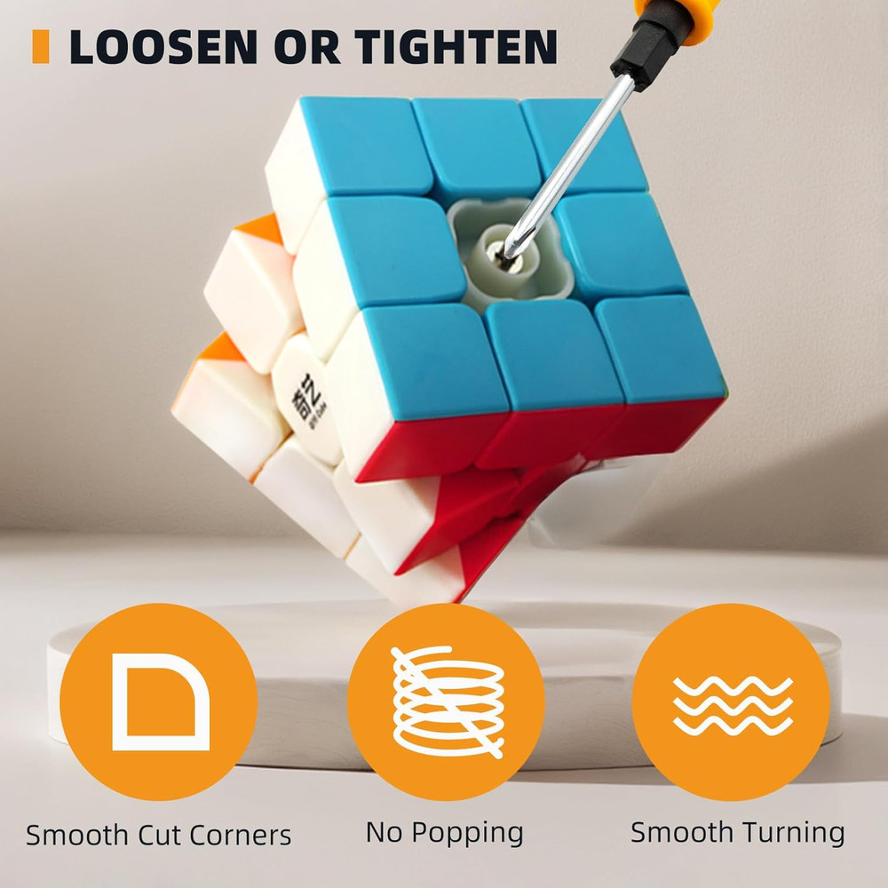 Speed Cube Set 3 Pack Magic Cube | Includes 2X2 Cube,3X3 Cube, Pyraminx Cube | S