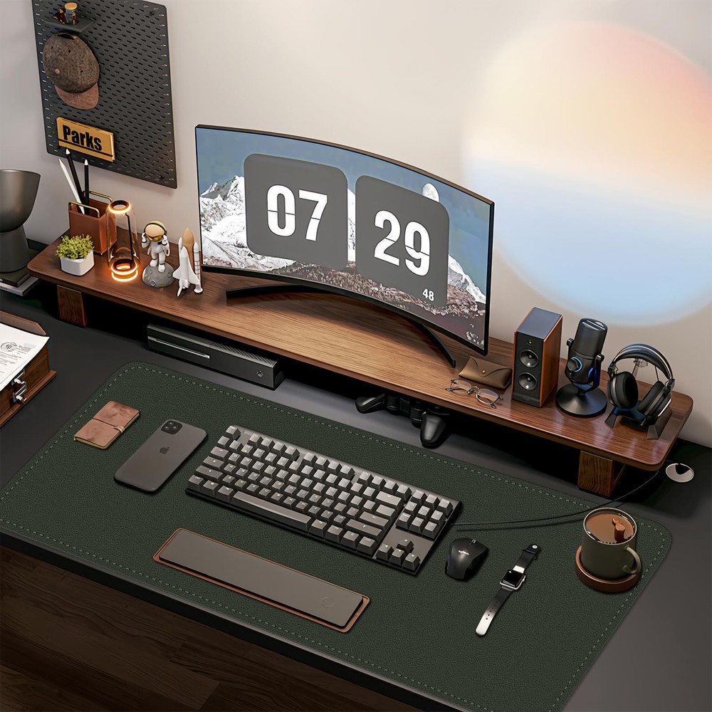 Bleswin Multifunctional Large Desk Mat, Double Sided Computer Desk pad, Exten...