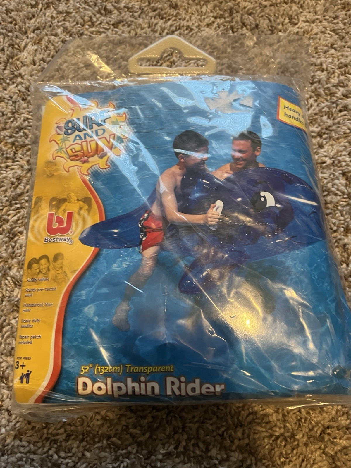 Vintage Dolphin Rider Pool Inflatable Usa