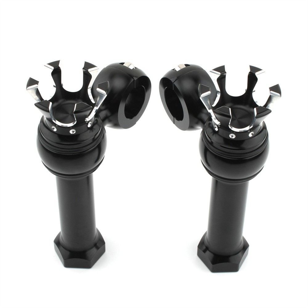 Motorcycle Handlebar Riser Handle Bar Riser Clamp Kit For Harley 1" Black White