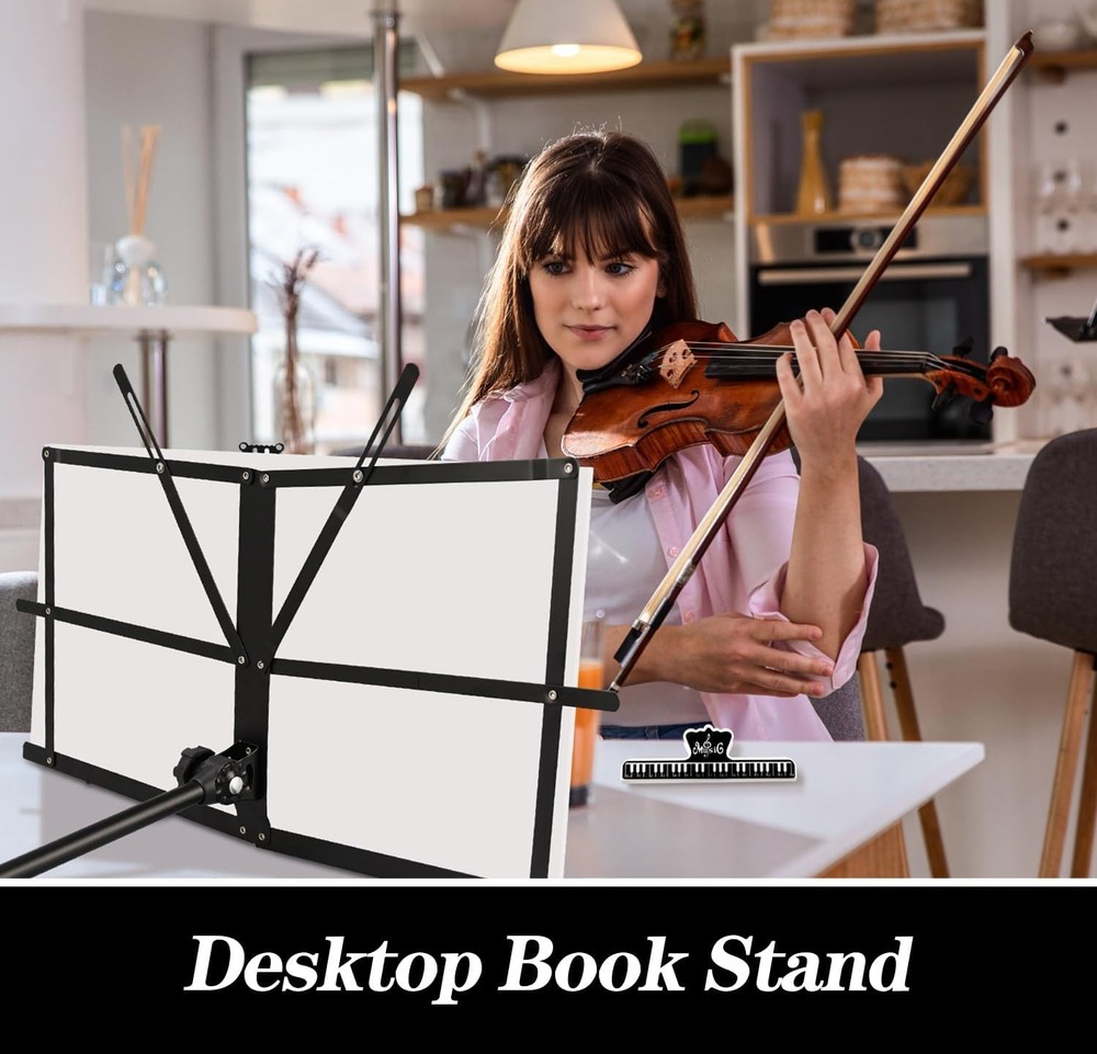 Versatile Music Stand - Adjustable Height & Foldable Design for Easy Transport