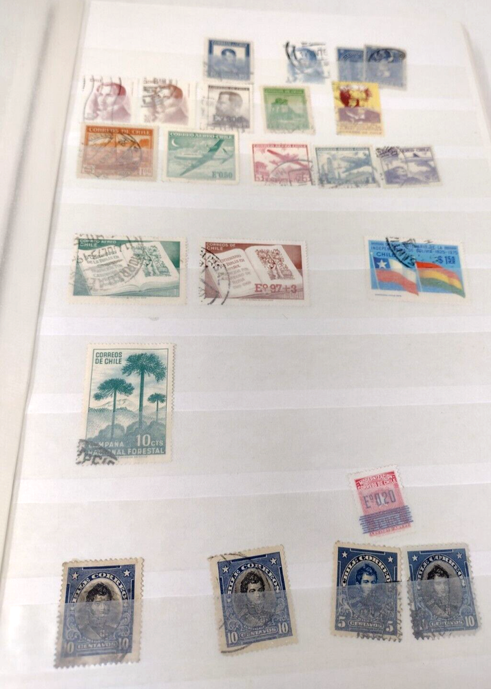 Lighthouse Green Hardcover Stamp Stock Book L4 / 24 With 200+ Stamps