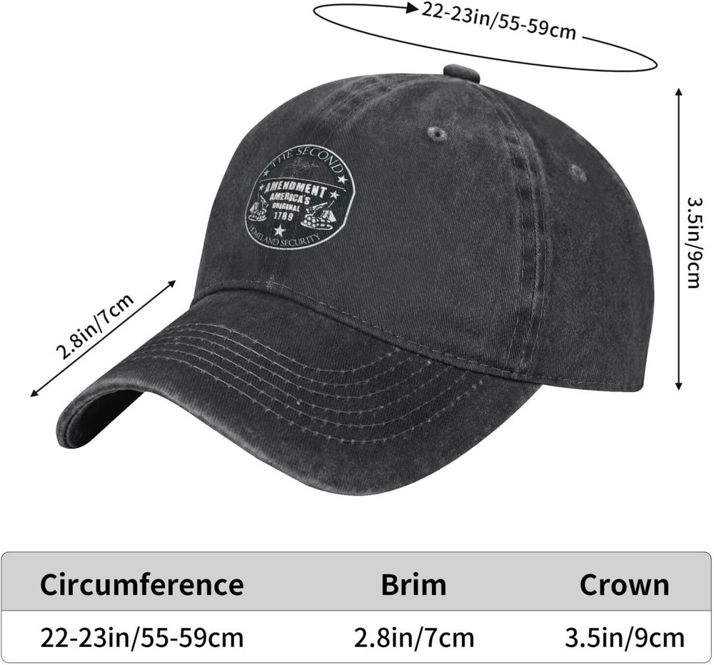 2nd Amendment Baseball Cap for Personalized printed unisex baseball cap