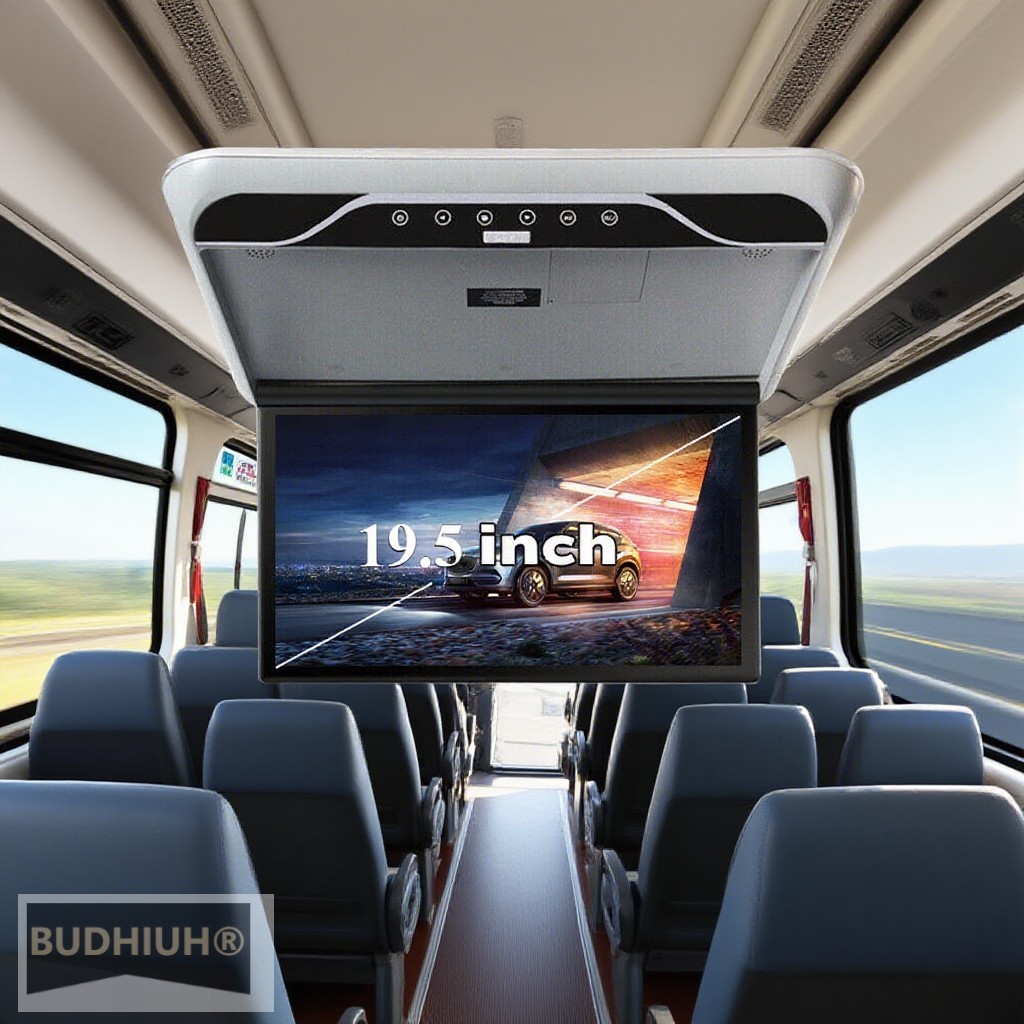 19.5" Flip Down Car Roof Monitor HD TFT 1080P Screen USB HDMI Ceiling Overhead