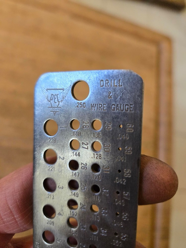 Vintage PEC Tool Drill & Wire Gauge