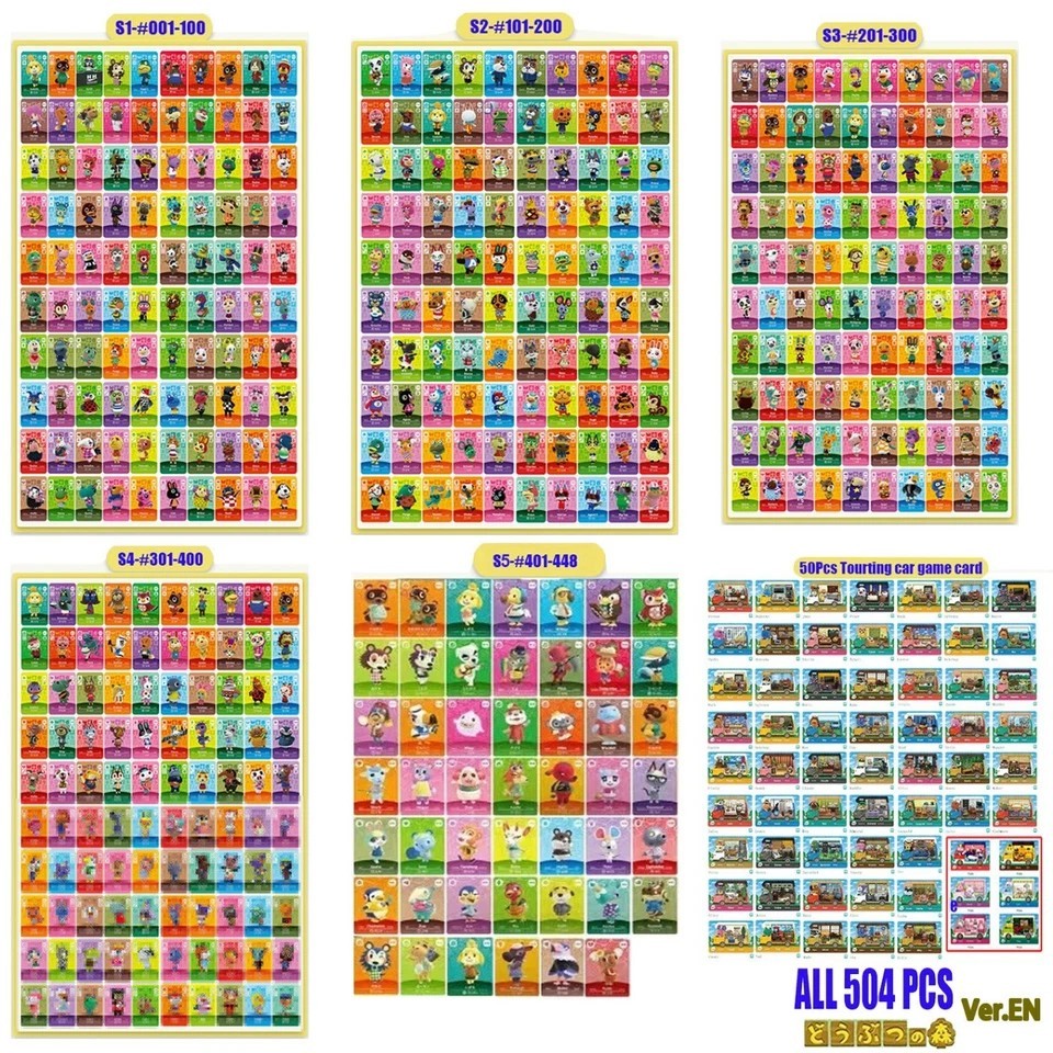 Animal Crossing ACNH Series 1- 5 Version US NFC Cards RV For Switch / Lite