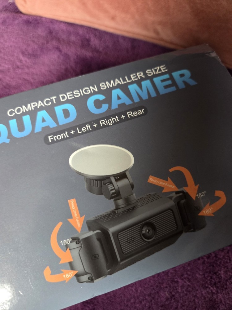 Quad Camera Compact Design Smaller Size Front+Left+Right+Rear Box Damage