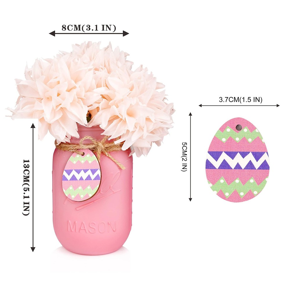 Easter Decorations, Easter Mason Jars Decoration, Easter Farmhouse Decor Dinn...