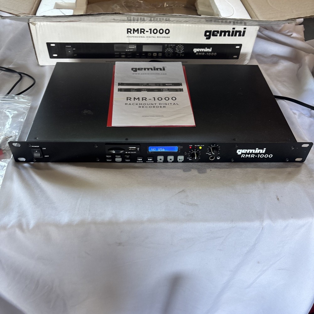 Gemini RMR-1000 Professional Rackmount Digital Recorder Complete In Box Working