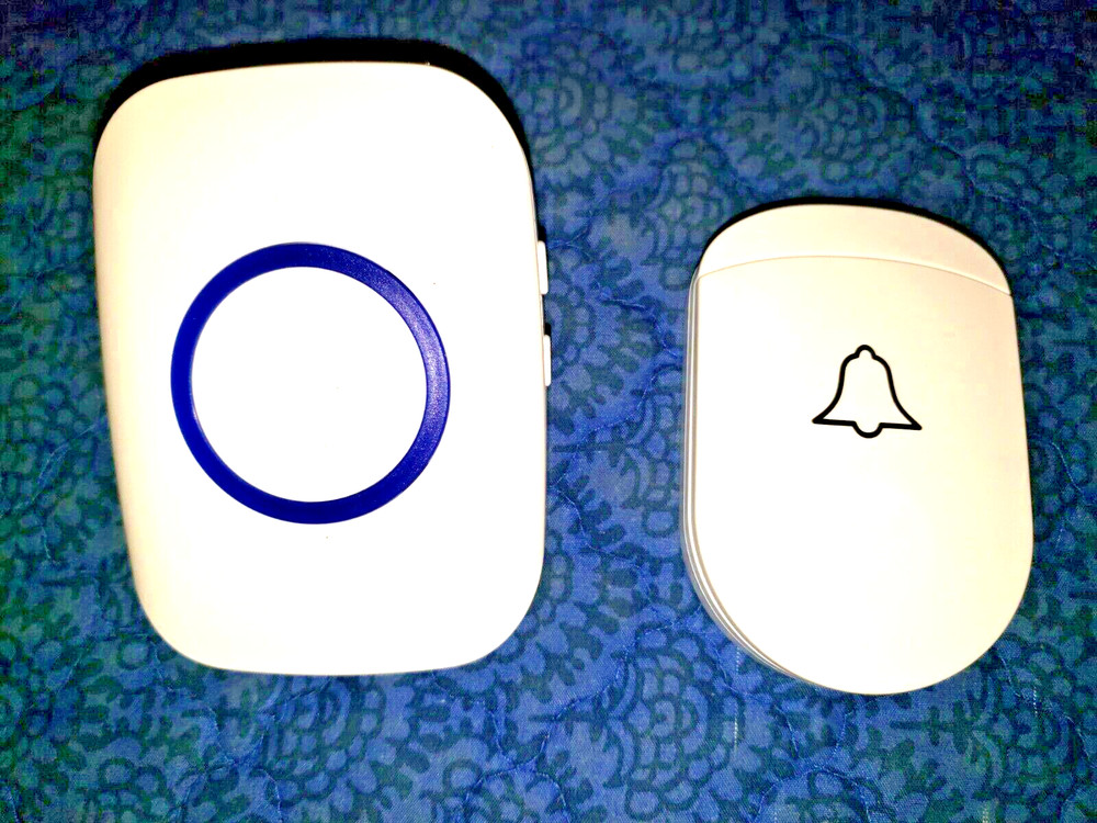 Wireless Doorbell 1000ft - LED Flashing White button