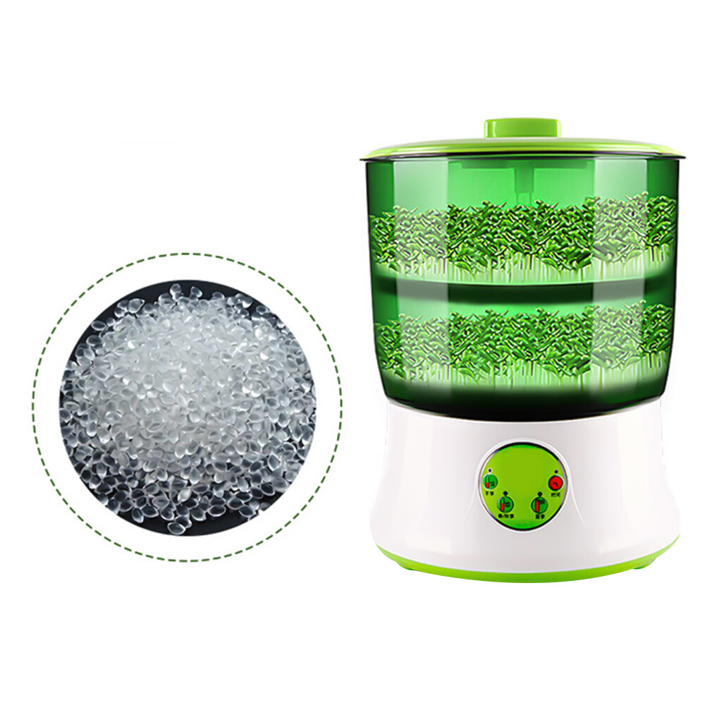 Automatic Bean Sprouts Machine Thermostat Seeds Growing Dual-Layer Bean Sprouter