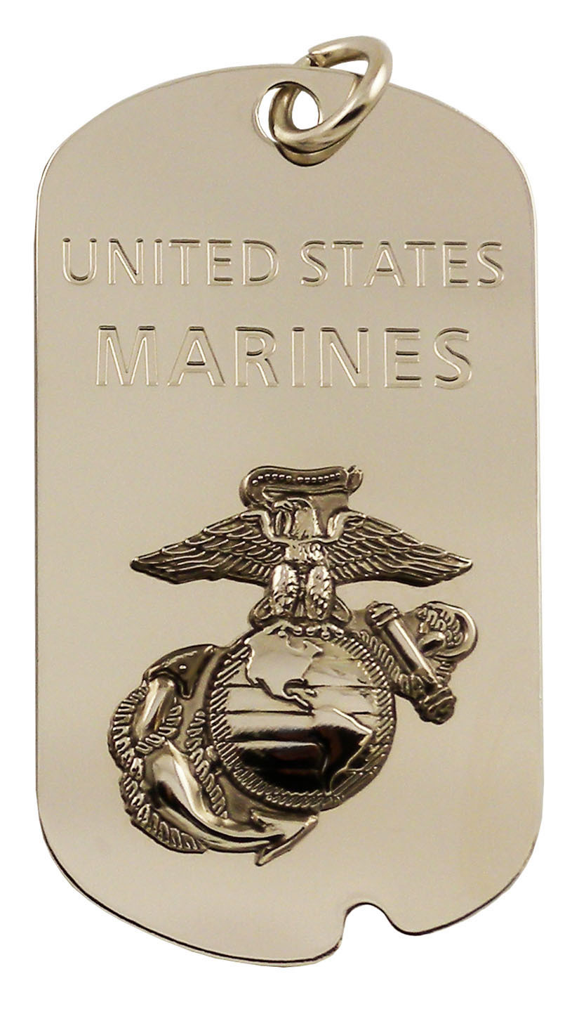 NEW United States Marines Corp USMC Bottle Opener Dog Tag with key chain. 2877.