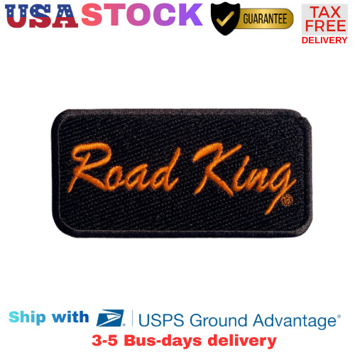 Harley-Davidson Road King Embroidered Patch - 4" Black & Orange