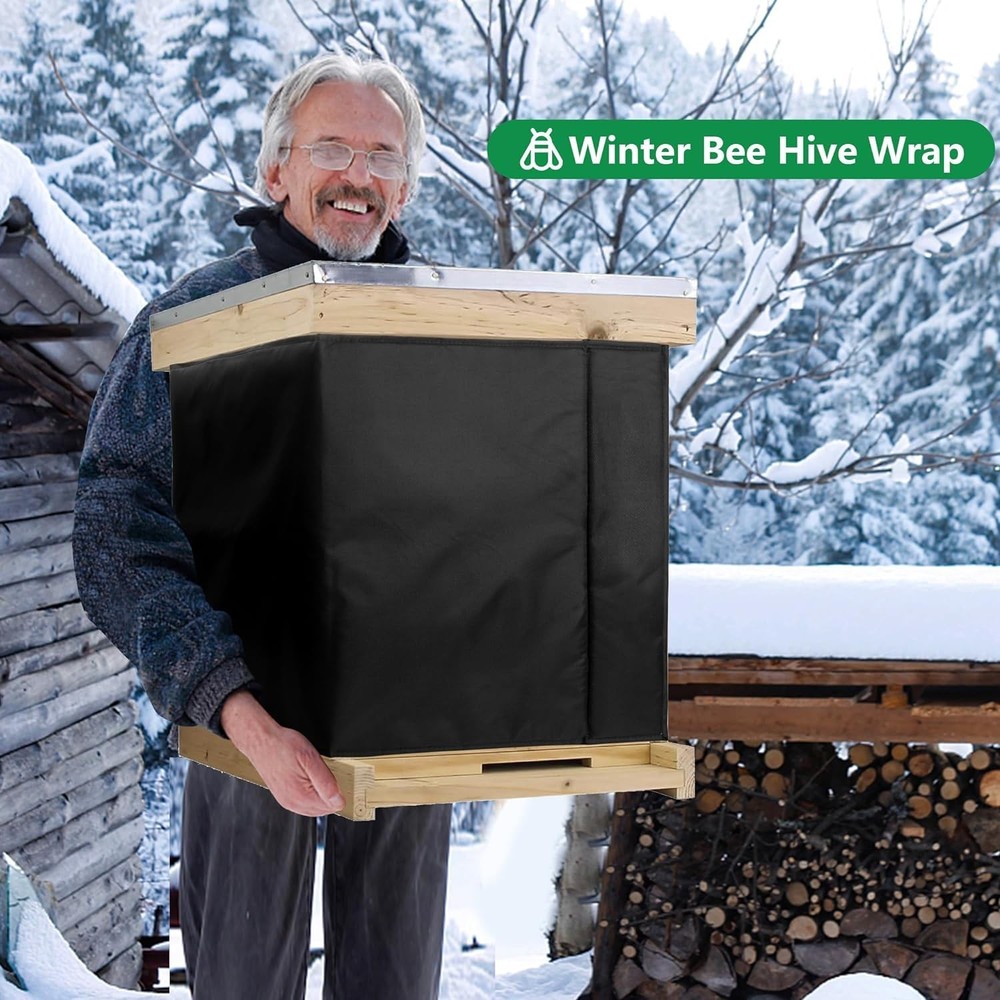 Bee Hive Winter Wrap for 1 Deep & 1 Medium Box - Windproof Cozy Insulation