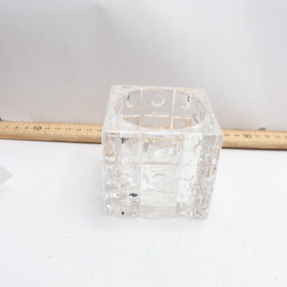 Glass Square Decor Pen Holder 2-3/4"