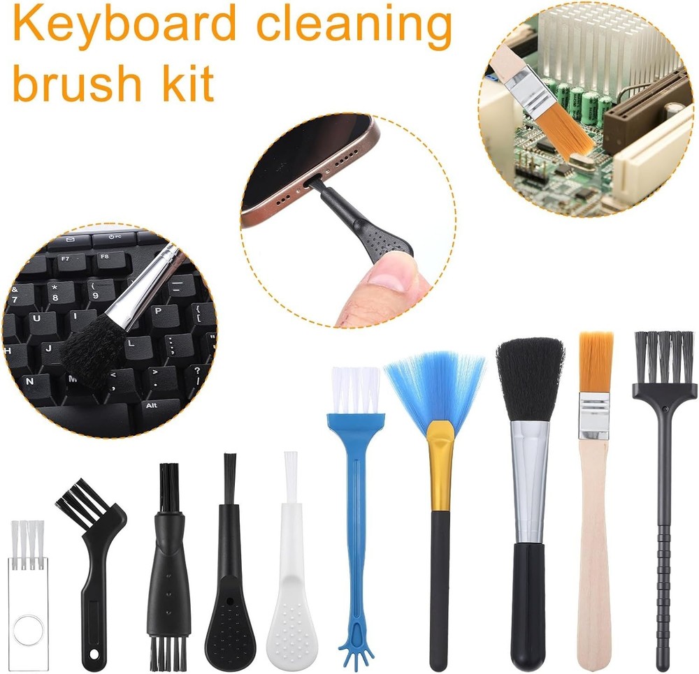 10 PCS Mini Keyboard Cleaning Brushes Kit, Anti-Static Electronic Dust Cleani...