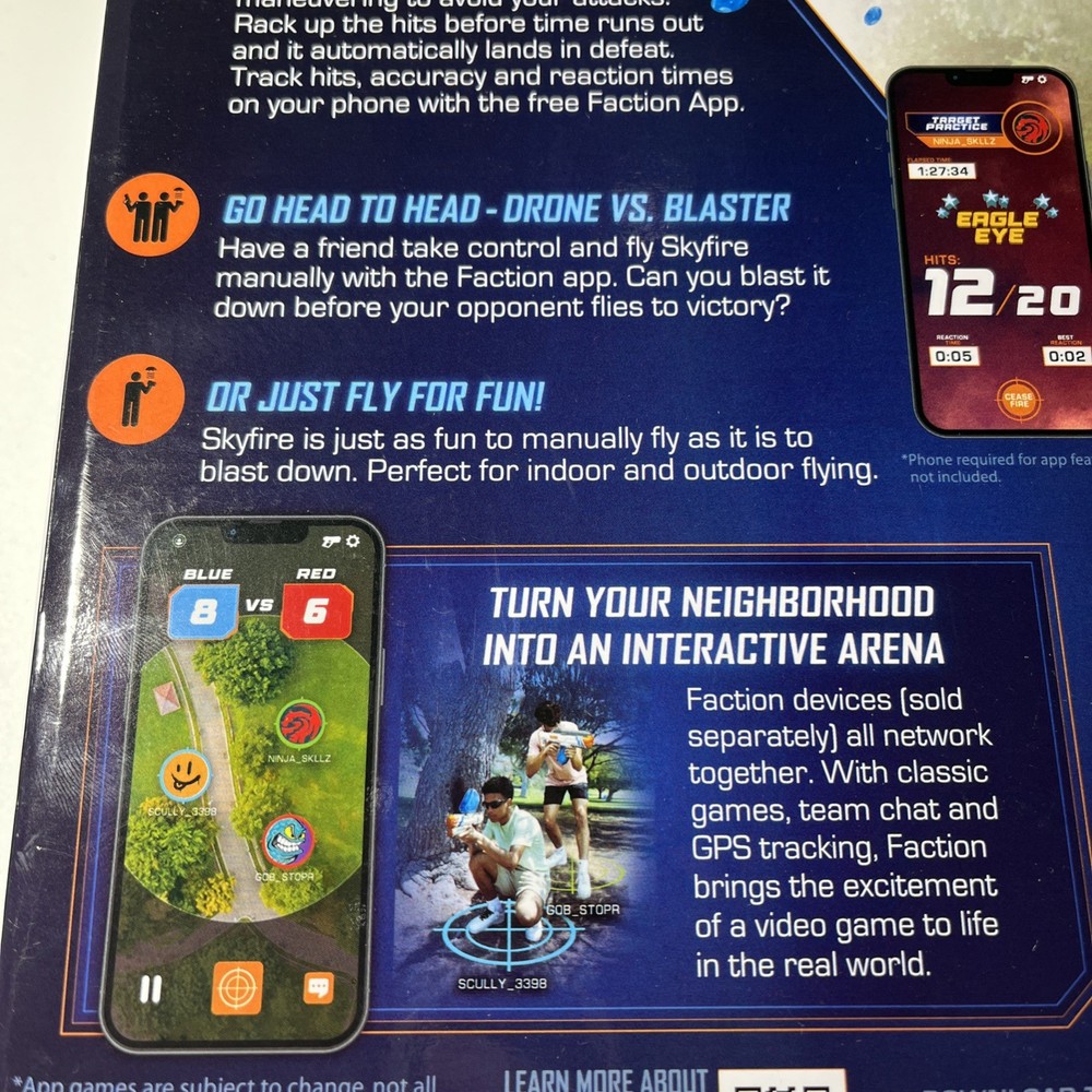 NEW Faction Skyfire Target Drone – Auto-Pilot Bluetooth + Hit Detection