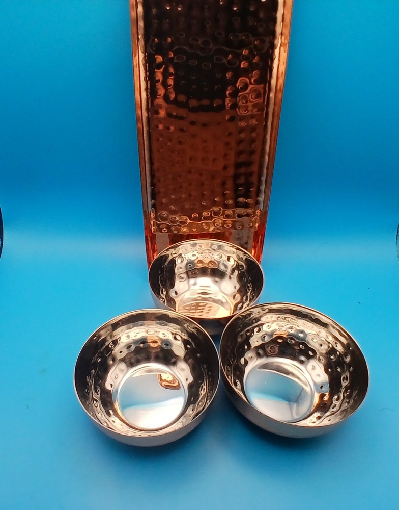 Godinger Silver Art Serving Set. Three Bowls And Serving Tray.
