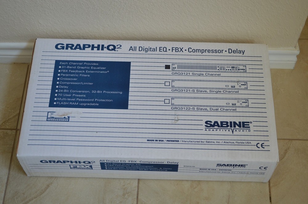 New Sabine GRAPHI-Q2 FBX-Compressor-Delay-Crossover GRQ3121 EQ Equalizer Single