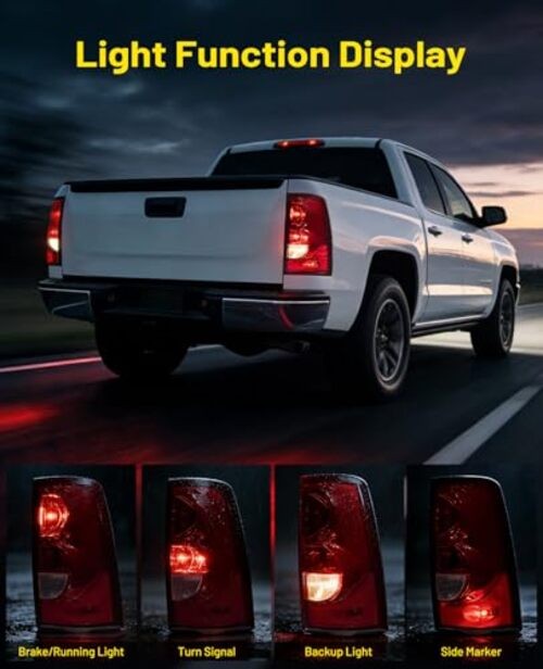 Tail Light Assembly Compatible with 2003-2006 Chevy Silverado 1500 1500HD 2500
