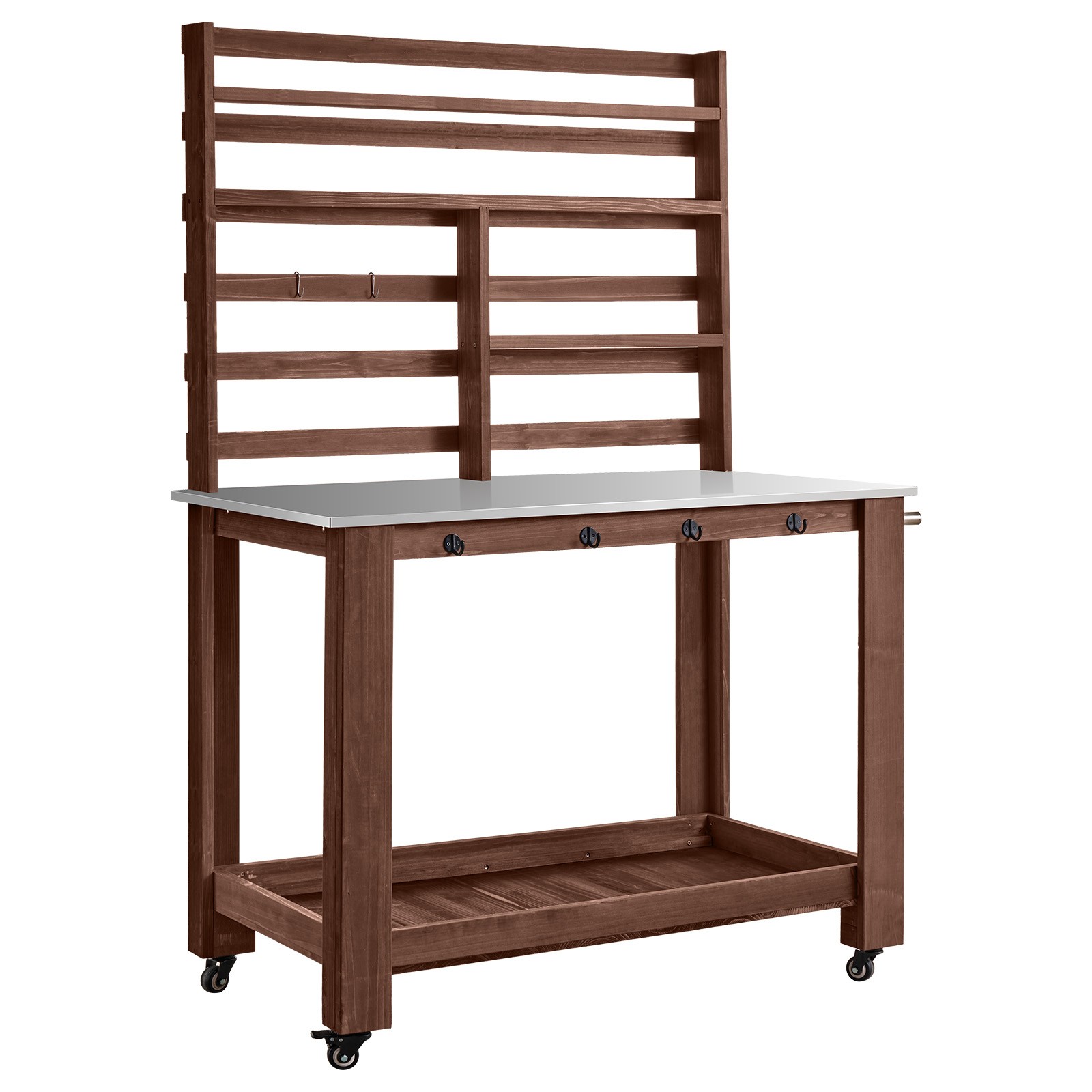 Uimoso Outdoor Gardening Workstation with Stainless Steel Tabletop