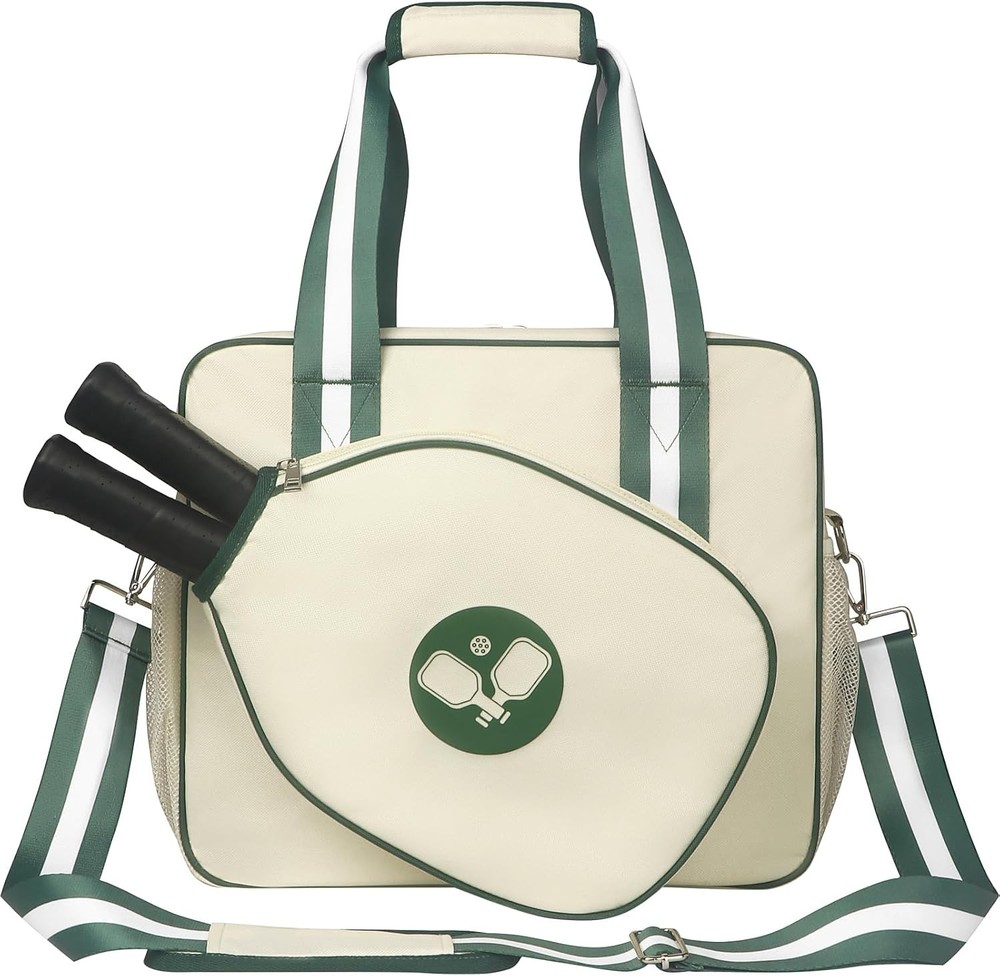 Newluck Pickleball Tote Sling Bag, Large Capacity, Adjustable Shoulder Strap