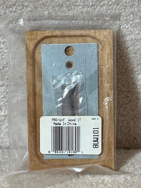 Pro-Unfinished Solid Wood Switch Plate Cover w/ Screws