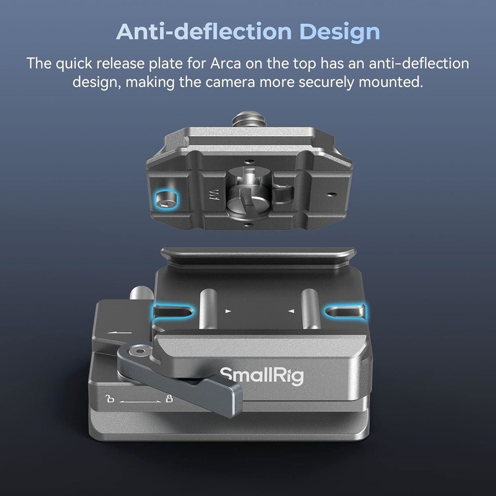 SmallRig Quick Release Mount Plate Kit for DJI RS 4 Stabilizers