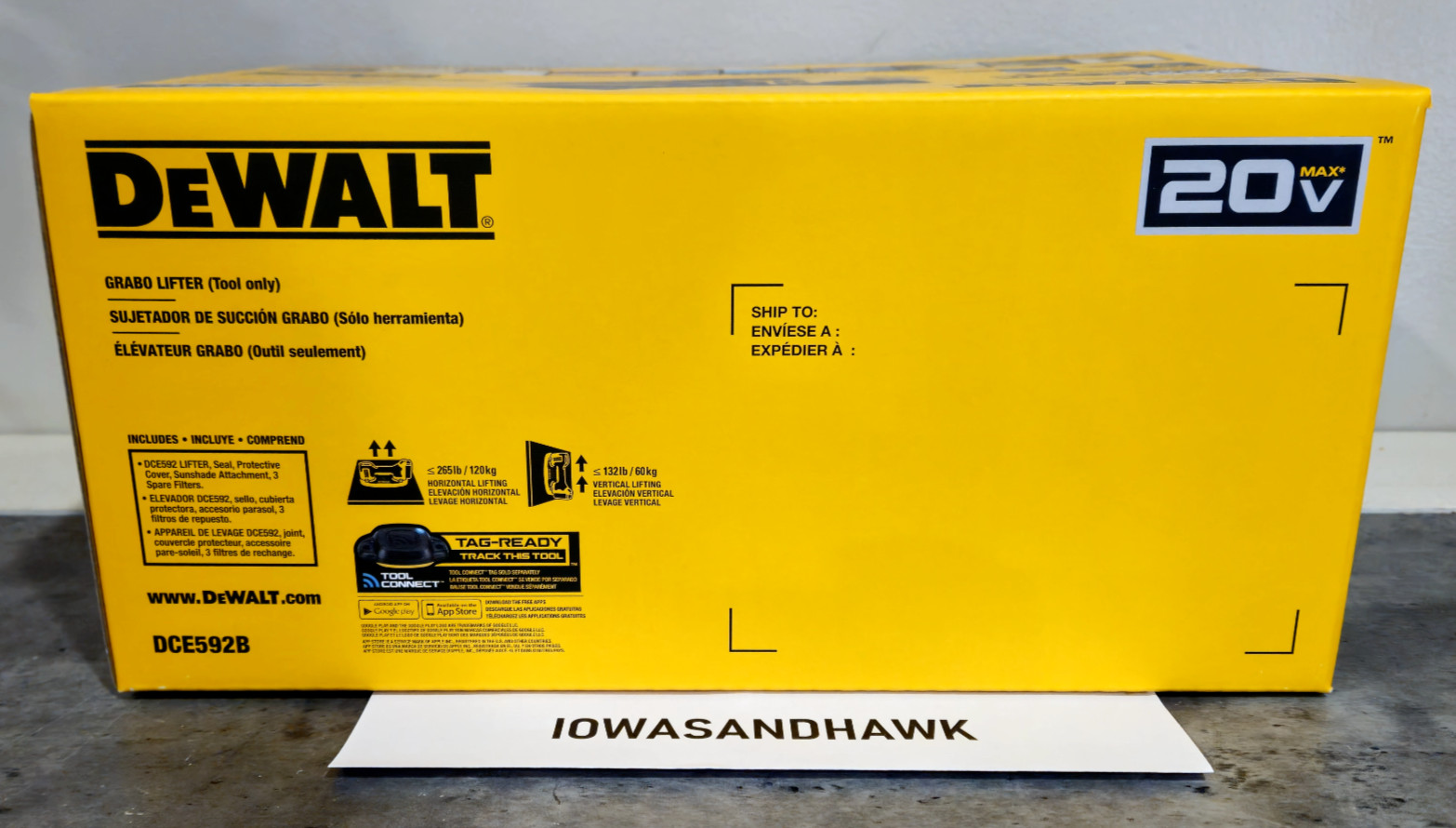 NEW DeWalt 20v Max Grabo Lifter - DCE592B