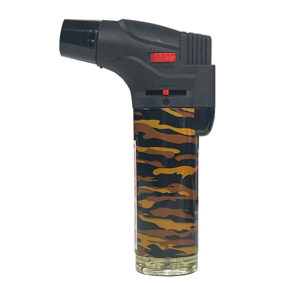 4 Pack 4" Jet Flame Torch Laser Wrap Lighter Refillable Lockable Windproof CAMO