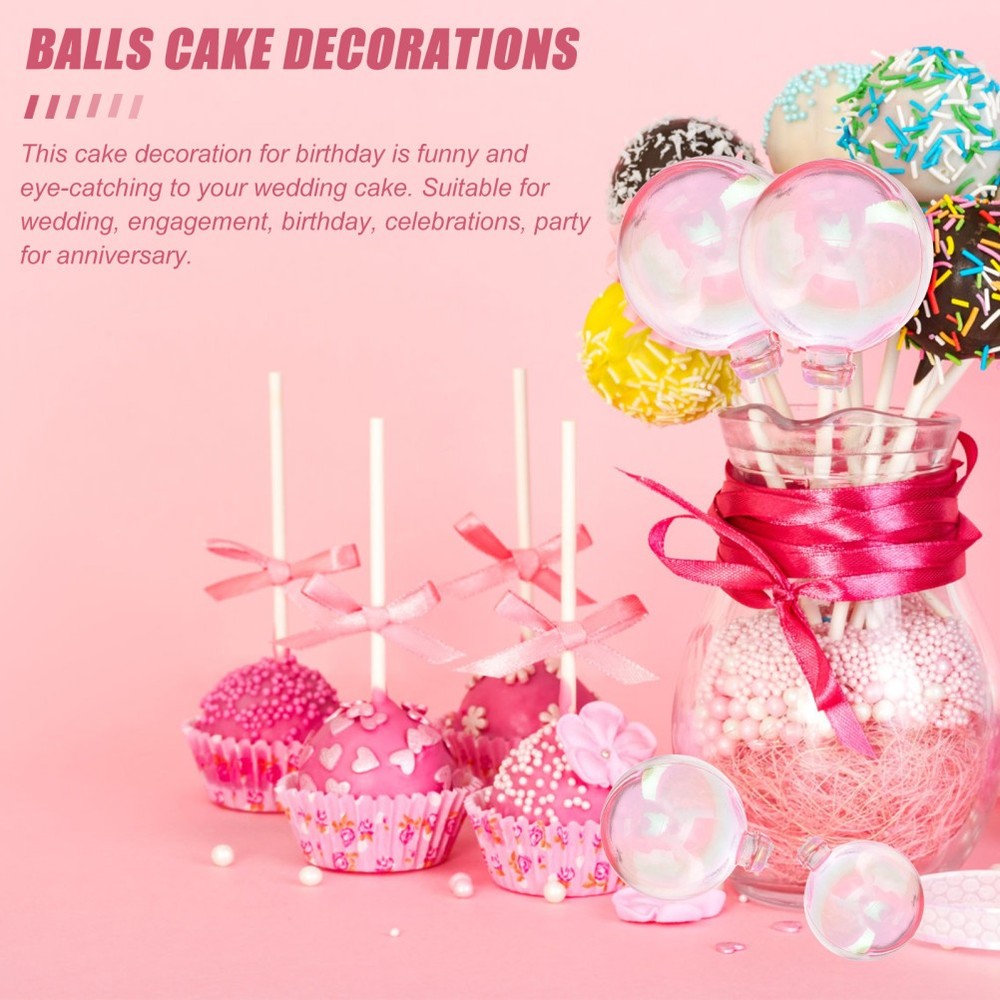 18 Pcs Cake Decorations Decorative Balls Cupcake Toppers Mini Decorating Bubble