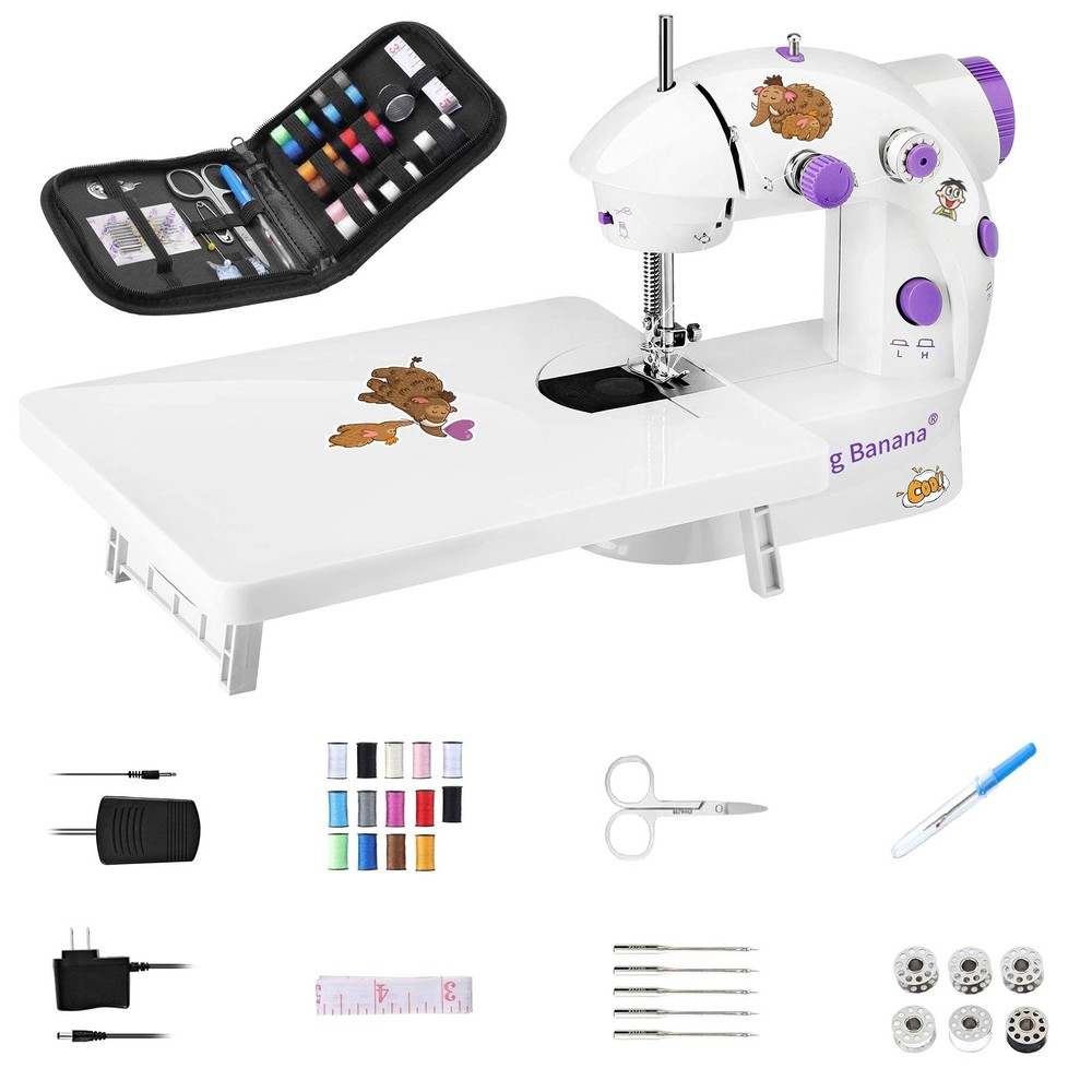 Sewing Machine for Beginners with Extension Table, Adjustable 2-Speed 2-Thread M