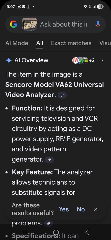 Sencore Model VA62 Universal Video Analyzer