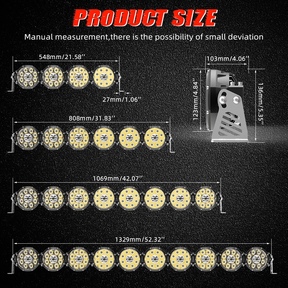 Colight Designs™ 8 XL Linkable Roof Mount LED Light Bar for Polaris RZR Pro R