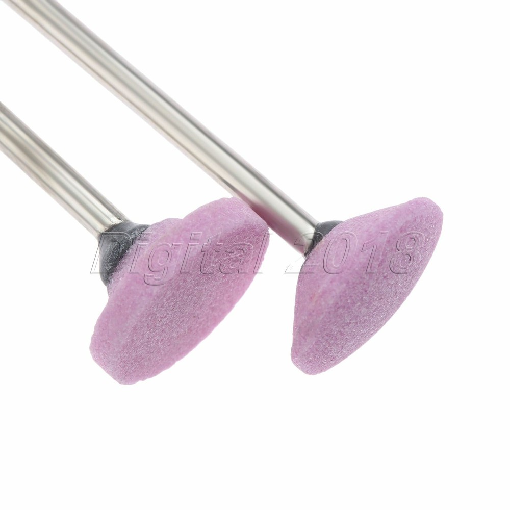 Red Corundum Mixed Shape Drill Bits Point Grinding Head Nail Tip Buffer Tool 10x