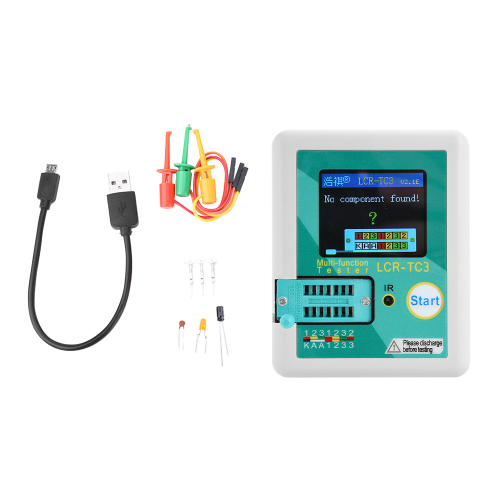 LCR-TC3 High-precision Transistor Tester Diode Capacitance Test Meter + Cable US