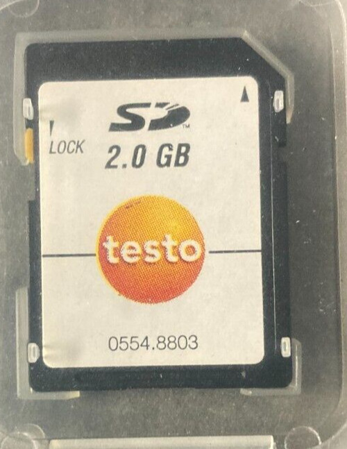 NEW Testo 0554 8803 Data Logger SD Memory Card - New – Open box