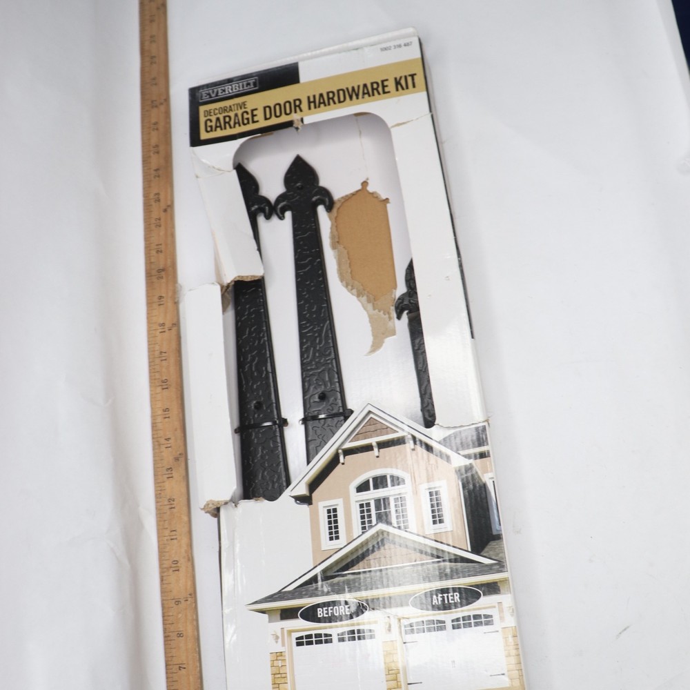 Everbilt Decorative Garage Door Hardware Kit Steel Black - Missing 1 Handle
