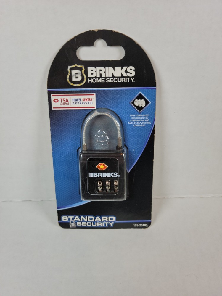 Brinks TSA Approved Resettable Combination Padlock Luggage Lock