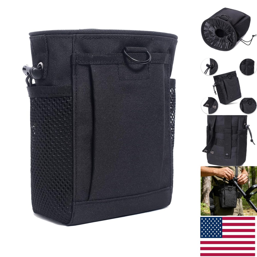 Durable Nylon Metal Detecting Pouch with Multiple Pockets - Lightweight Design