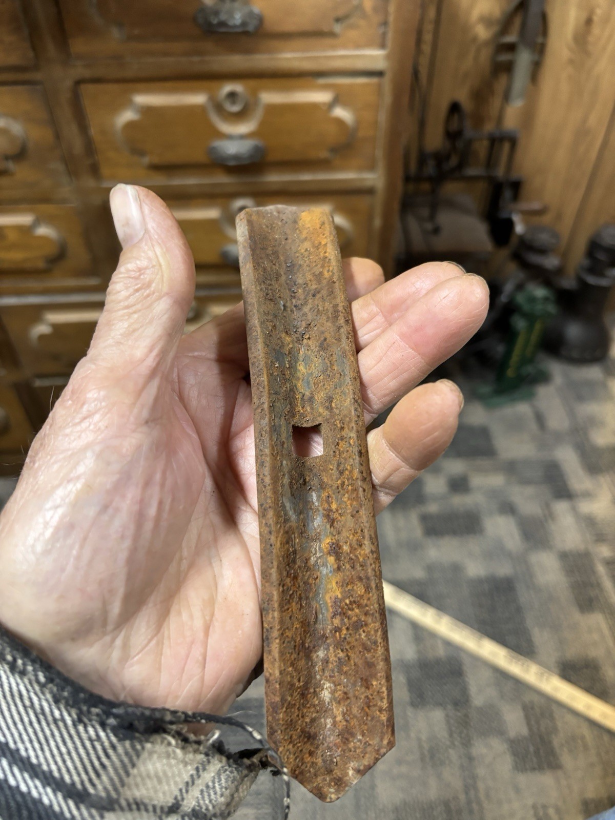 (5) Cultivator points S -tine Danish style Single 3/8 Hole old stock art welding