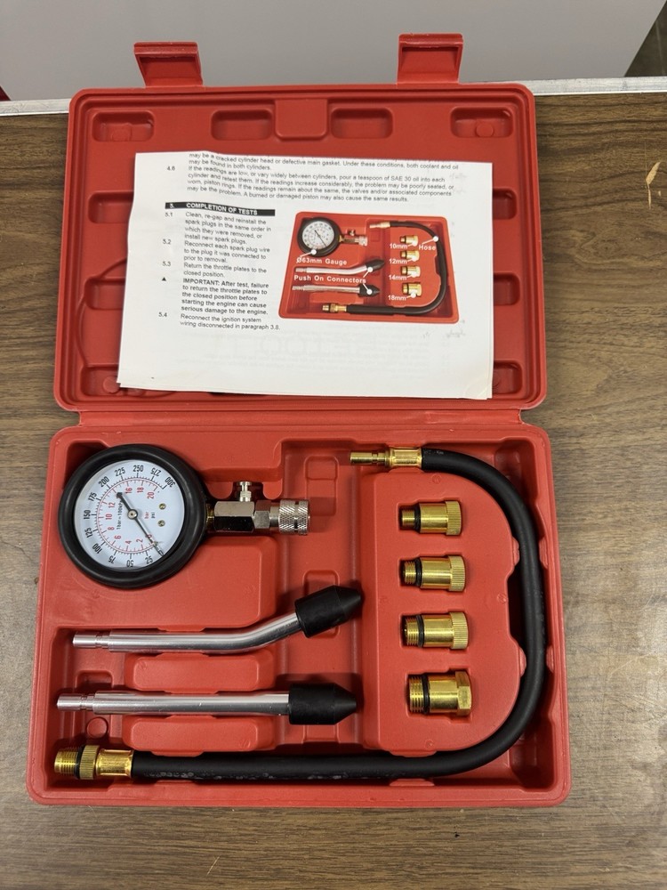 Engine Compression Testing Tool Compression Tester Kit with Case