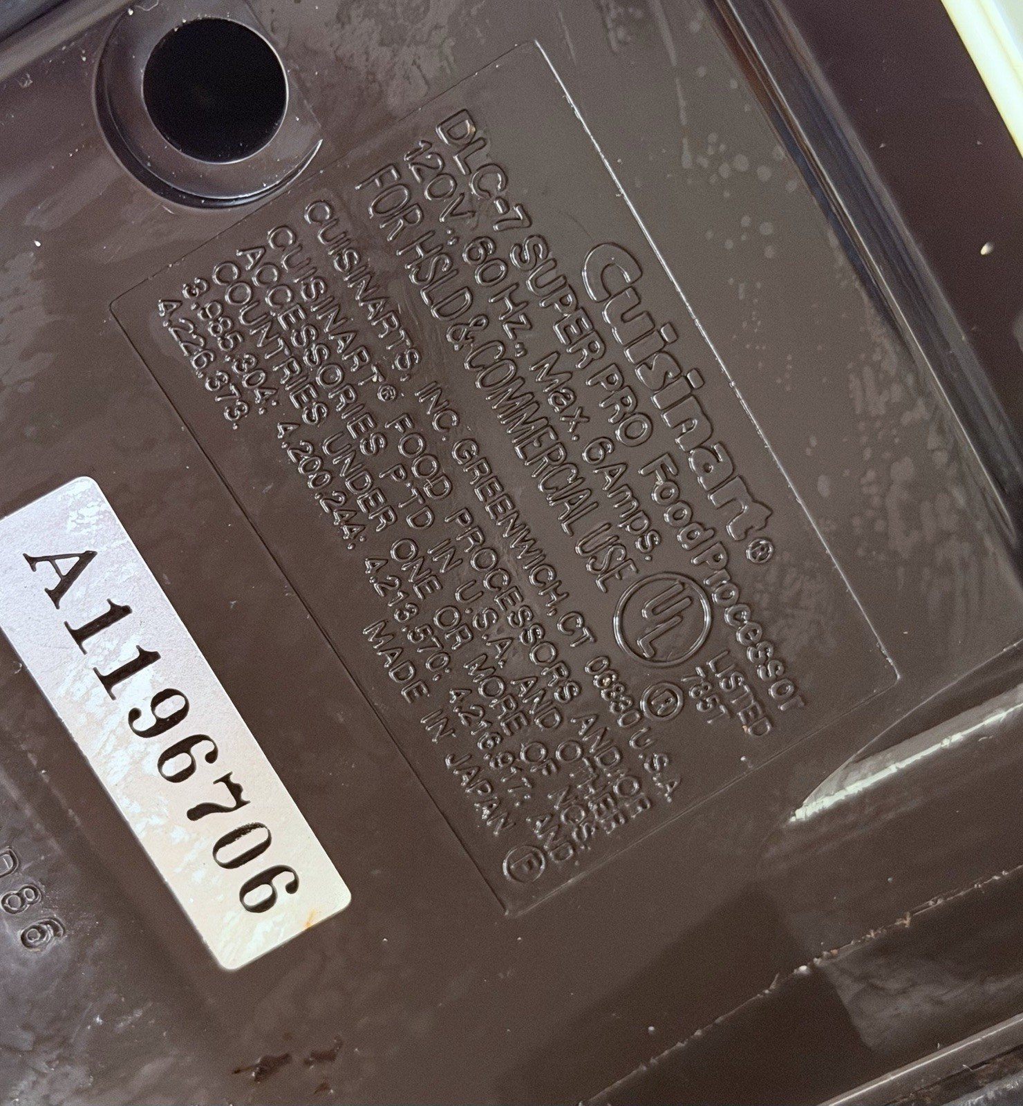 Cuisinart DLC-7 Super Pro Food Processor Motor Tested Works VINTAGE 1984 EUC