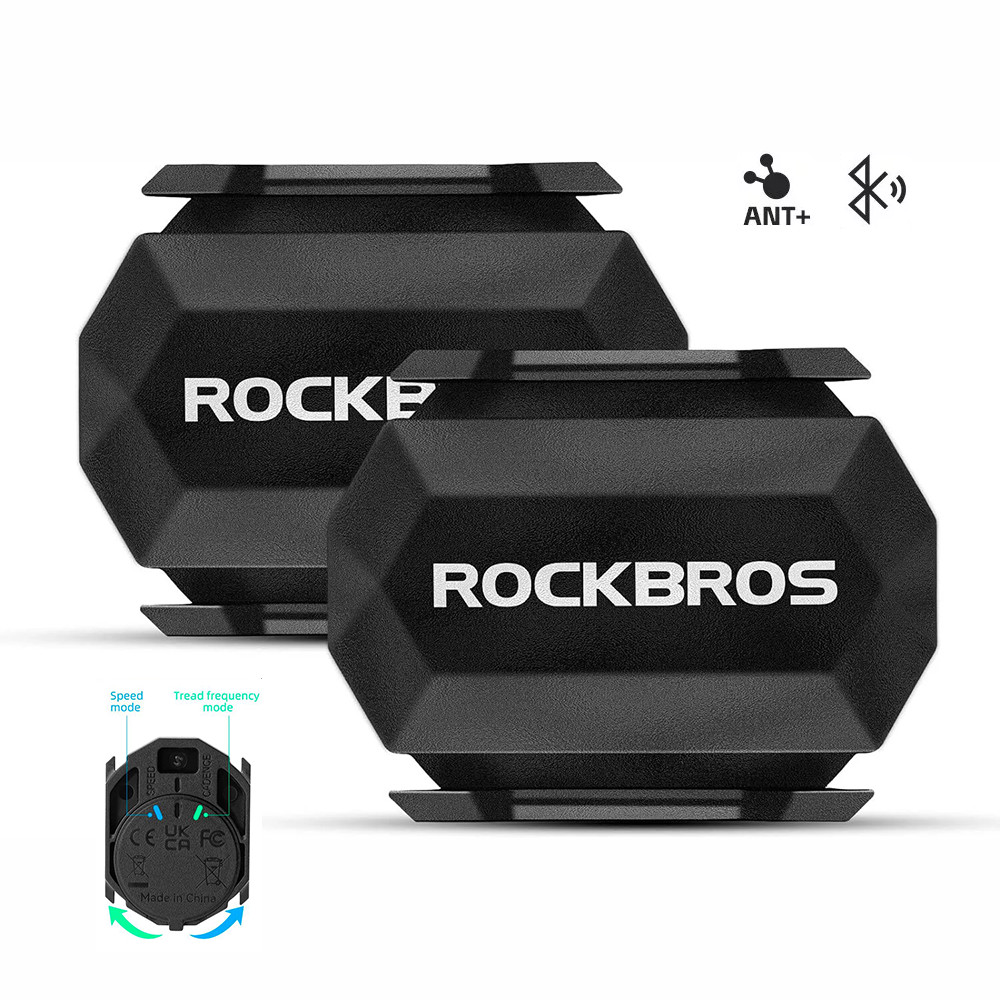 ROCKBROS 2pcs Bike Speed Cadence Sensor Bluetooth ANT+ Wireless IP67 Waterproof