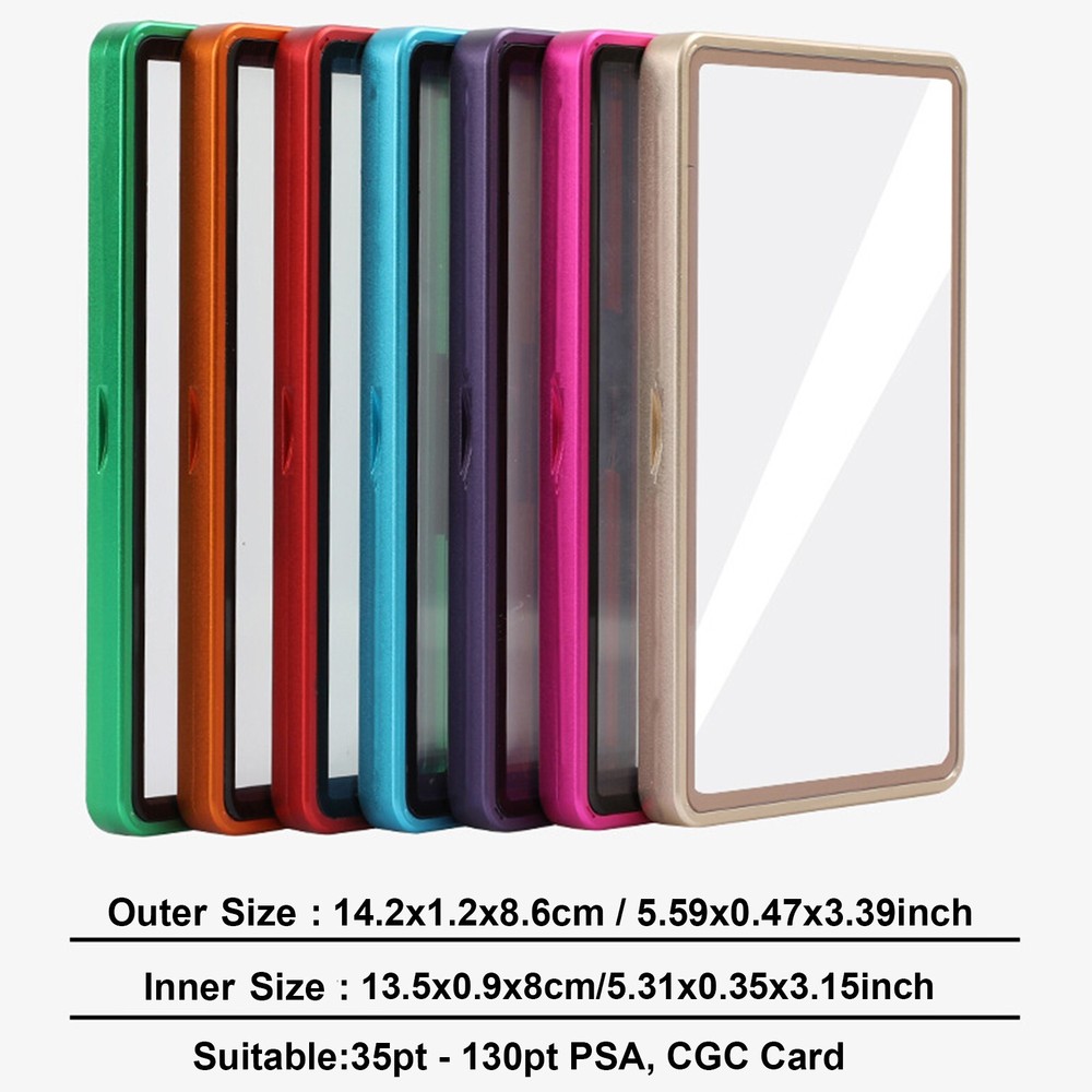 Trading Graded Card Protector Stackable Magnetic Storage Case for PSA Slab 130PT