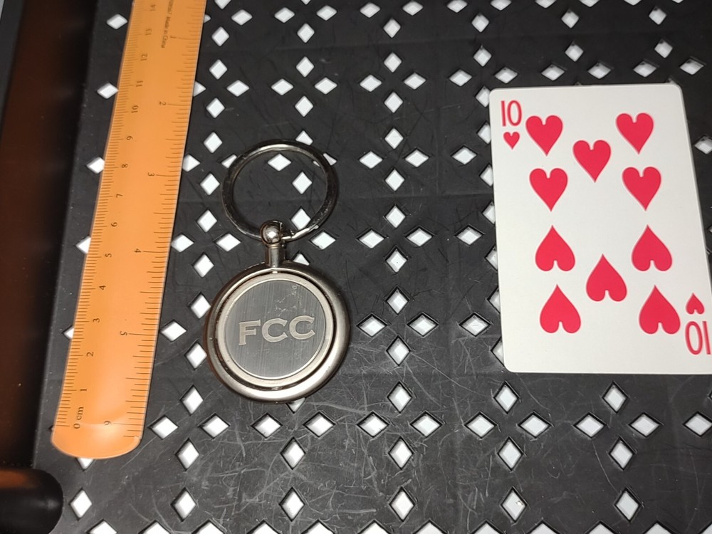 Round FCC Logo Keychain