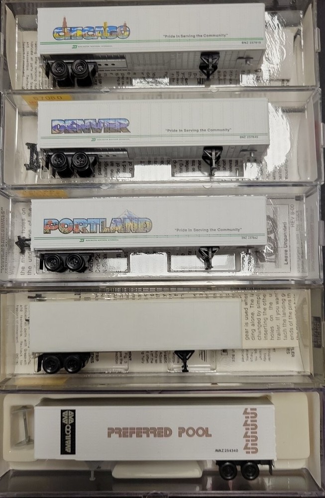 Atlas and Others N Scale Assorted Trailers [5] EX