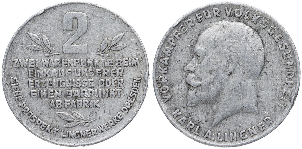 Medal - Lingnerwerke Dresden - 2 commodity points - Karl Lingner - IV